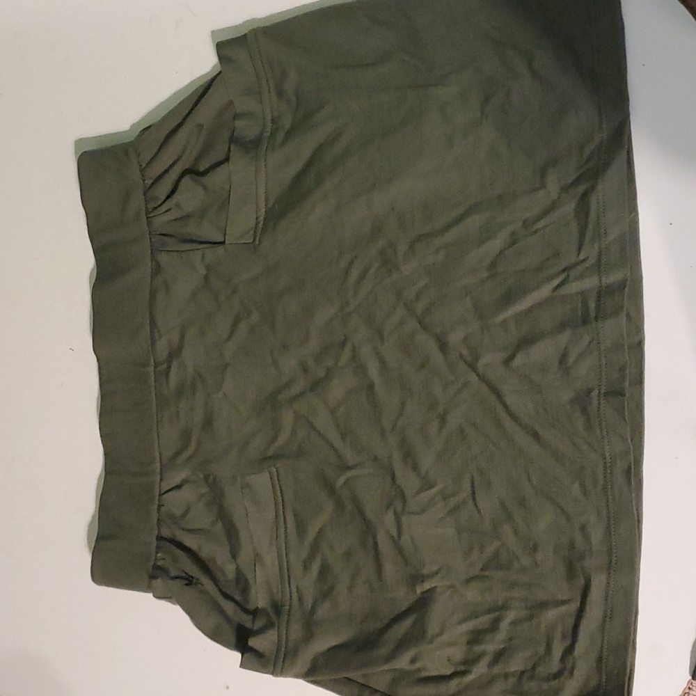 Ibex women's S green merino wool casual mid skirt